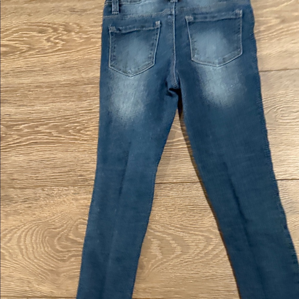 Blue Spice Girls Distressed Ripped Skinny Jeans 7 - Picture 3 of 4